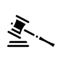 rechter beproeving scheiden glyph icoon vector illustratie