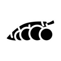 maniok natuurlijk groente glyph icoon vector illustratie