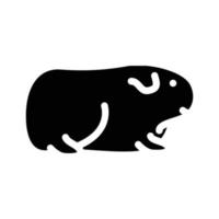 Guinea varken huiselijk dier glyph icoon vector illustratie