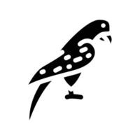 papegaai vogel glyph icoon vector illustratie