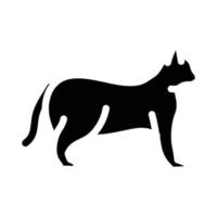 kat huiselijk dier glyph icoon vector illustratie