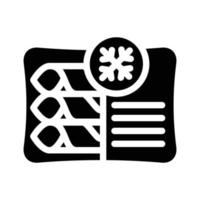 pannekoeken bevroren toetje glyph icoon vector illustratie