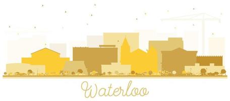 Waterloo Iowa stad horizon gouden silhouet. vector