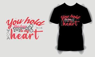 u houden de sleutel naar mijn hart Valentijnsdag dag t shirt, Valentijn dag SVG bundel, gelukkig Valentijnsdag dag t shirt, typografie citaten t overhemd ontwerp vector