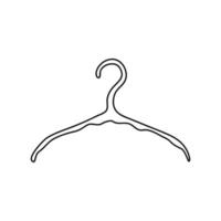 hand- getrokken tekening hanger. verkoop boodschappen doen clip art - hanger voor garderobe, kleren onderhoud, dressing kamer, garderobe, wasserij symbool. geïsoleerd Aan wit achtergrond. vector