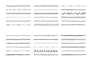 hand- getrokken lijn reeks voor borstel. vector