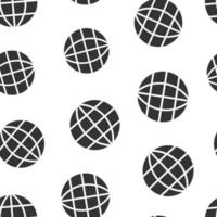aarde planeet icoon in vlak stijl. wereldbol geografisch vector illustratie Aan wit geïsoleerd achtergrond. globaal communicatie naadloos patroon bedrijf concept.