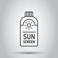 zon bescherming icoon in vlak stijl. sunblock room vector illustratie Aan wit geïsoleerd achtergrond. spf zorg bedrijf concept.