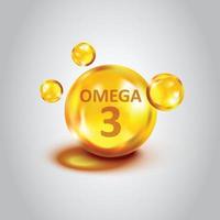 omega 3 icoon in vlak stijl. pil capsule vector illustratie Aan wit geïsoleerd achtergrond. biologisch vitamine voedingsstof olie vis bedrijf concept.