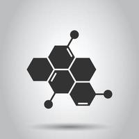 wetenschap icoon in vlak stijl. dna cel vector illustratie Aan wit geïsoleerd achtergrond. molecuul evolutie bedrijf concept.