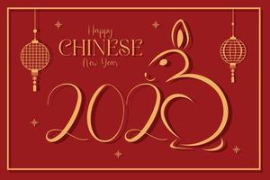 gelukkig Chinese nieuw jaar sjabloon ontwerp vector
