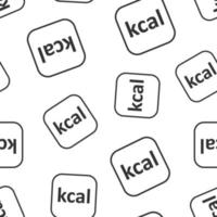 kcal icoon in vlak stijl. eetpatroon vector illustratie Aan wit geïsoleerd achtergrond. calorieën naadloos patroon bedrijf concept.