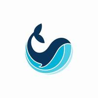 abstract walvis logo ontwerp vector