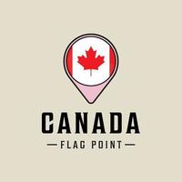 vlag punt Canada logo vector illustratie sjabloon icoon grafisch ontwerp. kaarten plaats land teken of symbool