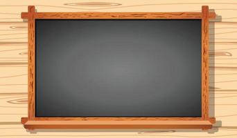 schoolbord Aan houten vel muur achtergrond. schoolbord voor kopiëren ruimte. blanco schoolbord vector illustratie