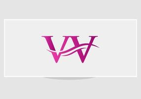 eerste gekoppeld brief vv logo ontwerp. modern brief vv logo ontwerp vector met modern modieus