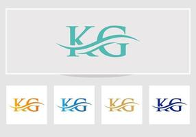 creatief kg brief met luxe concept. modern kg logo ontwerp voor bedrijf en bedrijf identiteit vector