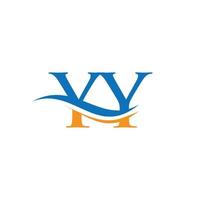 eerste gekoppeld brief yy logo ontwerp. modern brief yy logo ontwerp vector met modern modieus