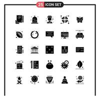 universeel icoon symbolen groep van 25 modern solide glyphs van vrijheid kaart winter netwerk lasser bewerkbare vector ontwerp elementen
