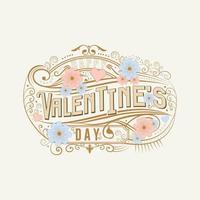 gelukkig Valentijnsdag dag mooi wijnoogst tekst, hand- belettering typografie poster wit achtergrond. vector illustratie. romantisch citaat ansichtkaart, kaart, uitnodiging, banier sjabloon.