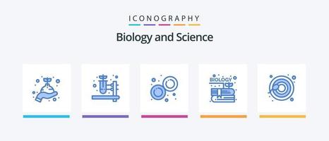 biologie blauw 5 icoon pak inclusief sperma. cellen. laboratorium. kennis. inhoud. creatief pictogrammen ontwerp vector