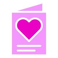 papier solide roze Valentijn illustratie vector en logo icoon nieuw jaar icoon perfect.