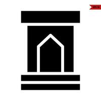 illustratie van moskee glyph icoon vector