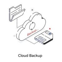 modieus wolk backup vector