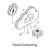 trendy cloudcomputing vector