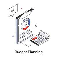modieus begroting planning vector