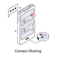 modieus contact sharing vector