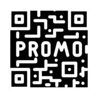 qr code glyph icoon vector illustratie