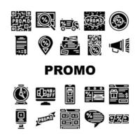 promo en reclame coupon pictogrammen instellen vector