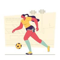 vrouw voetbal speler concept vector