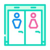 toilet luchthaven kleur icoon vector illustratie