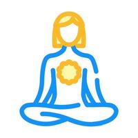 mantra meditatie kleur icoon vector illustratie