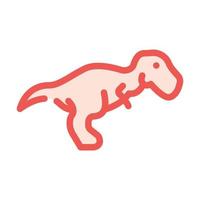 tyrannosaurus dinosaurus kleur icoon vector illustratie teken