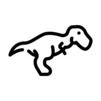 tyrannosaurus dinosaurus lijn icoon vector illustratie teken