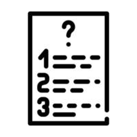 vragen lijst lijn icoon vector illustratie teken