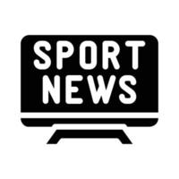 sport nieuws glyph icoon vector illustratie teken