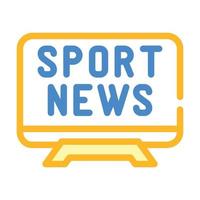 sport nieuws kleur icoon vector illustratie teken