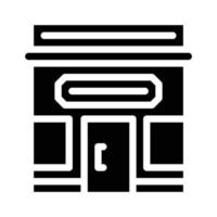 winkel gebouw glyph icoon vector symbool illustratie