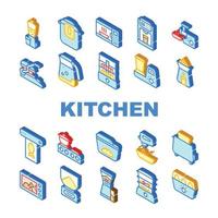 keuken elektronica collectie iconen set vector illustraties