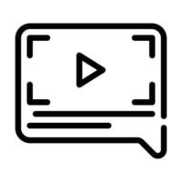 video recensie lijn icoon vector geïsoleerd illustratie