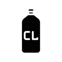 chloor- fles glyph icoon vector geïsoleerd illustratie