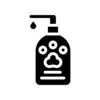 hond poot room glyph icoon vector illustratie