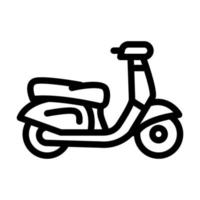 scooter voertuig lijn icoon vector illustratie