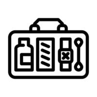 EHBO-kit lijn pictogram vectorillustratie vector