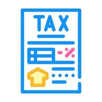 belasting vermindering als persoon werken van huis kleur icoon vector illustratie
