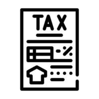 belasting vermindering als persoon werken van huis lijn icoon vector illustratie